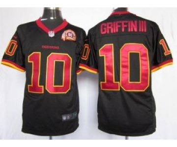 nike nfl jerseys washington redskins #10 griffiniii black [game 80th patch]