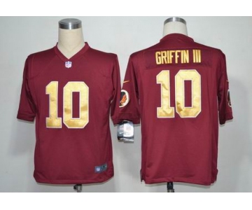 nike nfl jerseys washington redskins #10 griffiniii red[game yellow number]