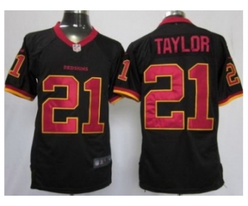 nike nfl jerseys washington redskins #21 taylor black [game]