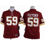 nike nfl jerseys washington redskins #59 fletcher red[game]