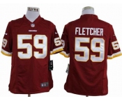 nike nfl jerseys washington redskins #59 fletcher red[game]