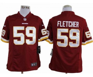 nike nfl jerseys washington redskins #59 fletcher red[game]