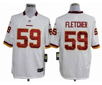 nike nfl jerseys washington redskins #59 fletcher white[game]