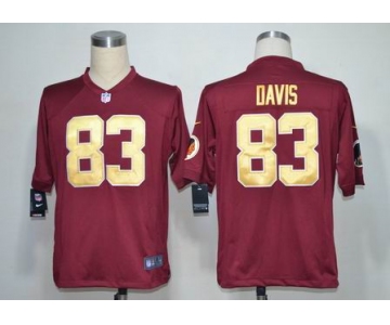 nike nfl jerseys washington redskins #83 davis red[game yellow number]