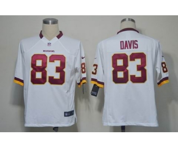 nike nfl jerseys washington redskins #83 davis white[game]