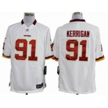 nike nfl jerseys washington redskins #91 kerrigan white[game]