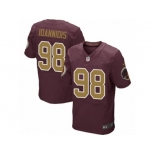 Men Nike Washington Redskins #98 Matthew Ioannidis Elite Burgundy Red Gold Number Alternate 80TH Anniversary NFL Jersey