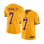 Men Washington Redskins #7 Dwayne Haskins Elite Gold Rush Vapor Untouchable Football Jersey