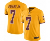 Men Washington Redskins #7 Dwayne Haskins Elite Gold Rush Vapor Untouchable Football Jersey