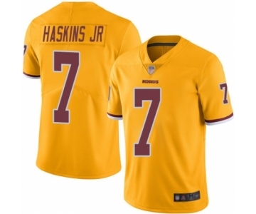 Men Washington Redskins #7 Dwayne Haskins Elite Gold Rush Vapor Untouchable Football Jersey