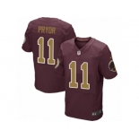 Men's Nike Washington Redskins #11 Terrelle Pryor Elite Burgundy Red Gold Number Alternate 80TH Anniversary NFL Jersey