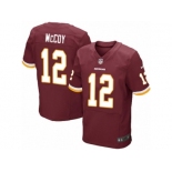 Men's Nike Washington Redskins #12 Colt McCoy Elite Burgundy Red Team Color NFL Jersey