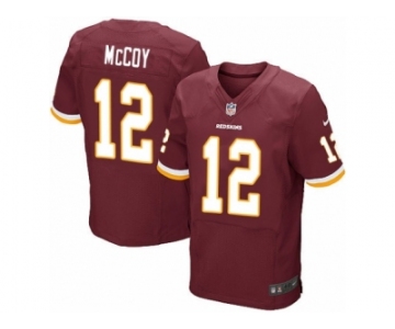 Men's Nike Washington Redskins #12 Colt McCoy Elite Burgundy Red Team Color NFL Jersey