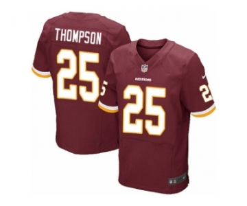 Men's Nike Washington Redskins #25 Chris Thompson Elite Burgundy Red Team Color NFL Jersey