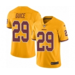 Men's Nike Washington Redskins #29 Derrius Guice Elite Gold Rush Vapor Untouchable NFL Jersey