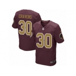 Men's Nike Washington Redskins #30 Su'a Cravens Elite Burgundy Red Gold Number Alternate 80TH Anniversary NFL Jersey