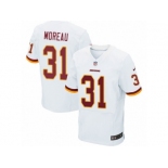 Men's Nike Washington Redskins #31 Fabian Moreau Elite White NFL Jersey