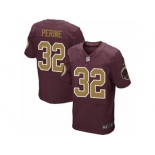 Men's Nike Washington Redskins #32 Samaje Perine Elite Burgundy Red Gold Number Alternate 80TH Anniversary NFL Jersey