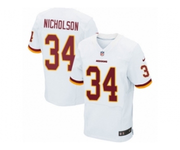 Men's Nike Washington Redskins #34 Montae Nicholson Elite White NFL Jersey