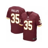 Men's Nike Washington Redskins #35 Dashaun Phillips Elite Burgundy Red Team Color NFL Jersey