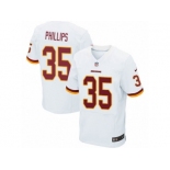 Men's Nike Washington Redskins #35 Dashaun Phillips Elite White NFL Jersey