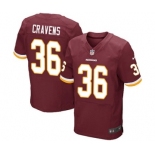 Men's Nike Washington Redskins #36 Su'a Cravens Elite Burgundy Red Team Color NFL Jersey