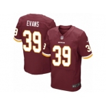 Men's Nike Washington Redskins #39 Josh Evans Elite Burgundy Red Team Color NFL Jersey