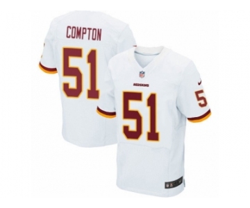 Men's Nike Washington Redskins #51 Will Compton Elite White NFL Jersey