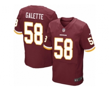 Men's Nike Washington Redskins #58 Junior Galette Elite Burgundy Red Team Color NFL Jersey