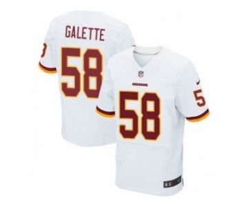 Men's Nike Washington Redskins #58 Junior Galette Elite White NFL Jersey