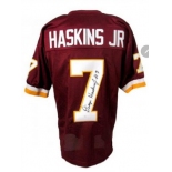 Men's Nike Washington Redskins #7 Dwayne Haskins JR Elite Burgundy Red Team Color NFL Jersey[ signature]