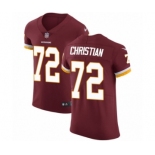 Men's Nike Washington Redskins #72 Geron Christian Burgundy Red Team Color Vapor Untouchable Elite Player NFL Jersey