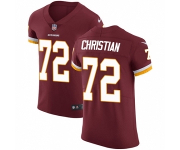 Men's Nike Washington Redskins #72 Geron Christian Burgundy Red Team Color Vapor Untouchable Elite Player NFL Jersey