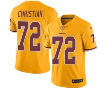 Men's Nike Washington Redskins #72 Geron Christian Elite Gold Rush Vapor Untouchable NFL Jersey