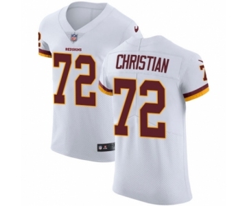 Men's Nike Washington Redskins #72 Geron Christian White Vapor Untouchable Elite Player NFL Jersey