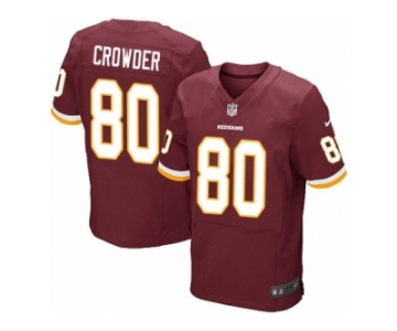 Men's Nike Washington Redskins #80 Jamison Crowder Elite Burgundy Red Team Color NFL Jersey