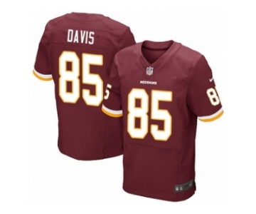 Men's Nike Washington Redskins #85 Vernon Davis Elite Burgundy Red Team Color NFL Jersey