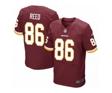 Men's Nike Washington Redskins #86 Jordan Reed Elite Burgundy Red Team Color NFL Jersey