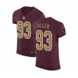 Men's Nike Washington Redskins #93 Jonathan Allen Burgundy Red Alternate Vapor Untouchable Elite Player NFL Jersey