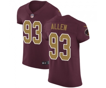 Men's Nike Washington Redskins #93 Jonathan Allen Burgundy Red Alternate Vapor Untouchable Elite Player NFL Jersey