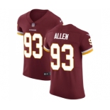 Men's Nike Washington Redskins #93 Jonathan Allen Burgundy Red Team Color Vapor Untouchable Elite Player NFL Jersey