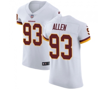 Men's Nike Washington Redskins #93 Jonathan Allen White Vapor Untouchable Elite Player NFL Jersey