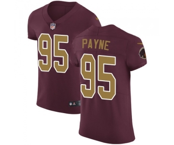 Men's Nike Washington Redskins #95 Da'Ron Payne Burgundy Red Alternate Vapor Untouchable Elite Player NFL Jersey