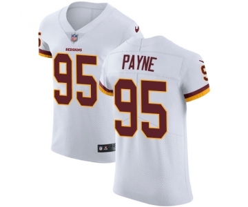 Men's Nike Washington Redskins #95 Da'Ron Payne White Vapor Untouchable Elite Player NFL Jersey