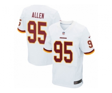 Men's Nike Washington Redskins #95 Jonathan Allen Elite White NFL Jersey