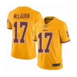 Men's Washington Redskins #17 Terry McLaurin Elite Gold Rush Vapor Untouchable Football Jersey