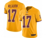 Men's Washington Redskins #17 Terry McLaurin Elite Gold Rush Vapor Untouchable Football Jersey