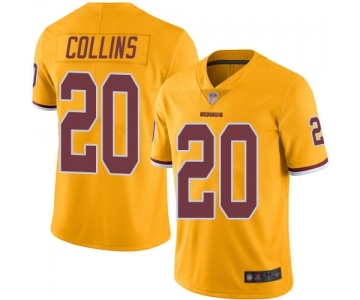 Men's Washington Redskins #20 Landon Collins Elite Gold Rush Vapor Untouchable Football Jersey