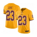 Men's Washington Redskins #23 Bryce Love Elite Gold Rush Vapor Untouchable Football Jersey