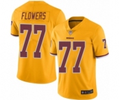 Men's Washington Redskins #77 Ereck Flowers Elite Gold Rush Vapor Untouchable Football Jersey